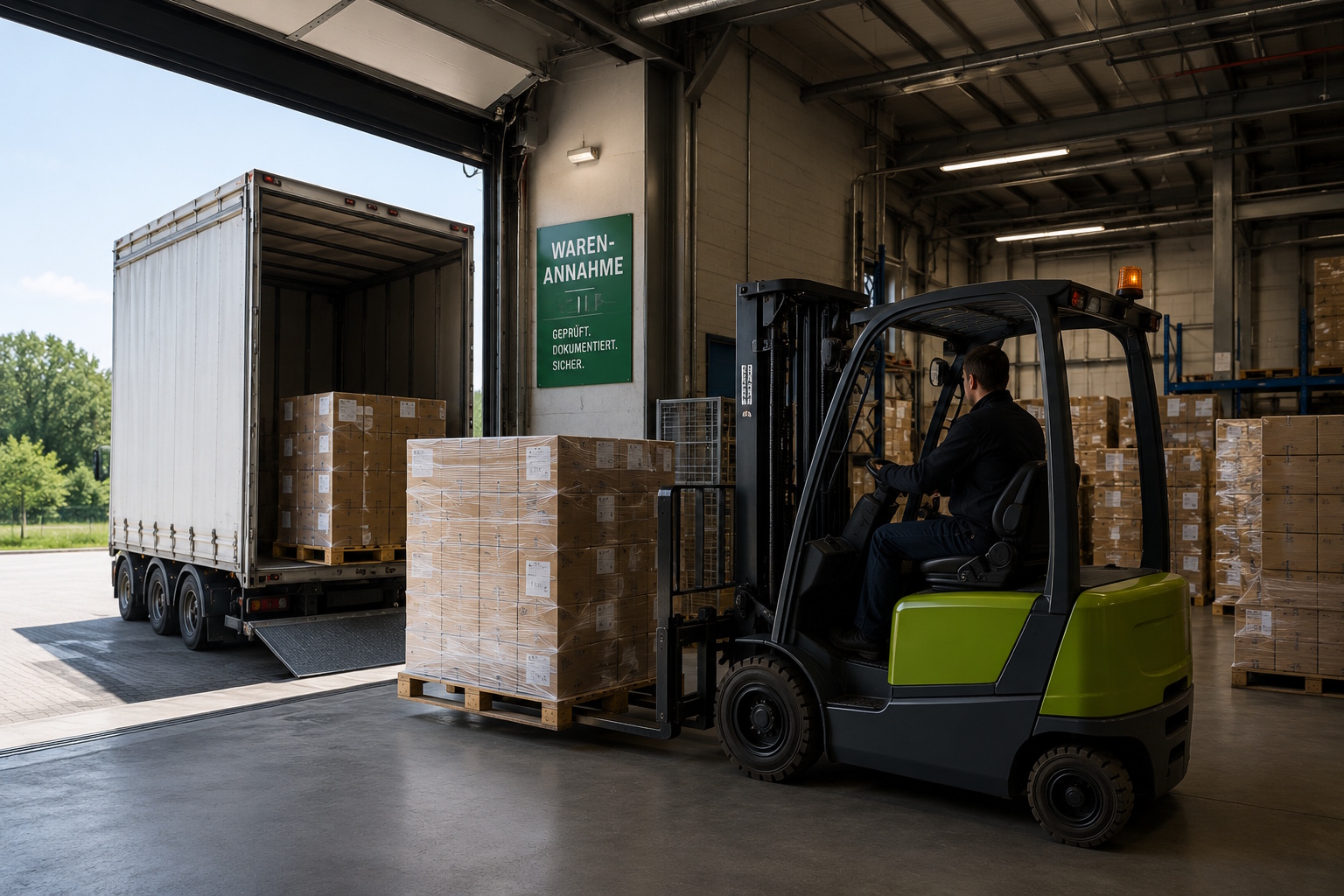 Professionelle Warenannahme bei der 24 VIP Logistics Network GmbH